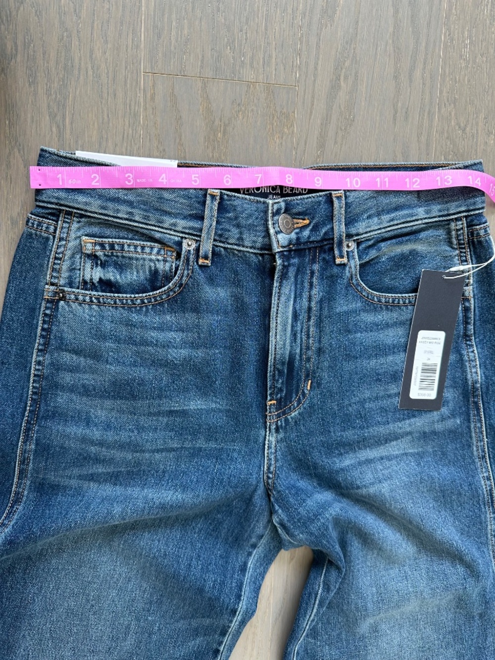 Veronica Beard KASEY Wide Leg Jean City Stroll Dream Denim - with tags - Size 24 - Picture 6 of 6